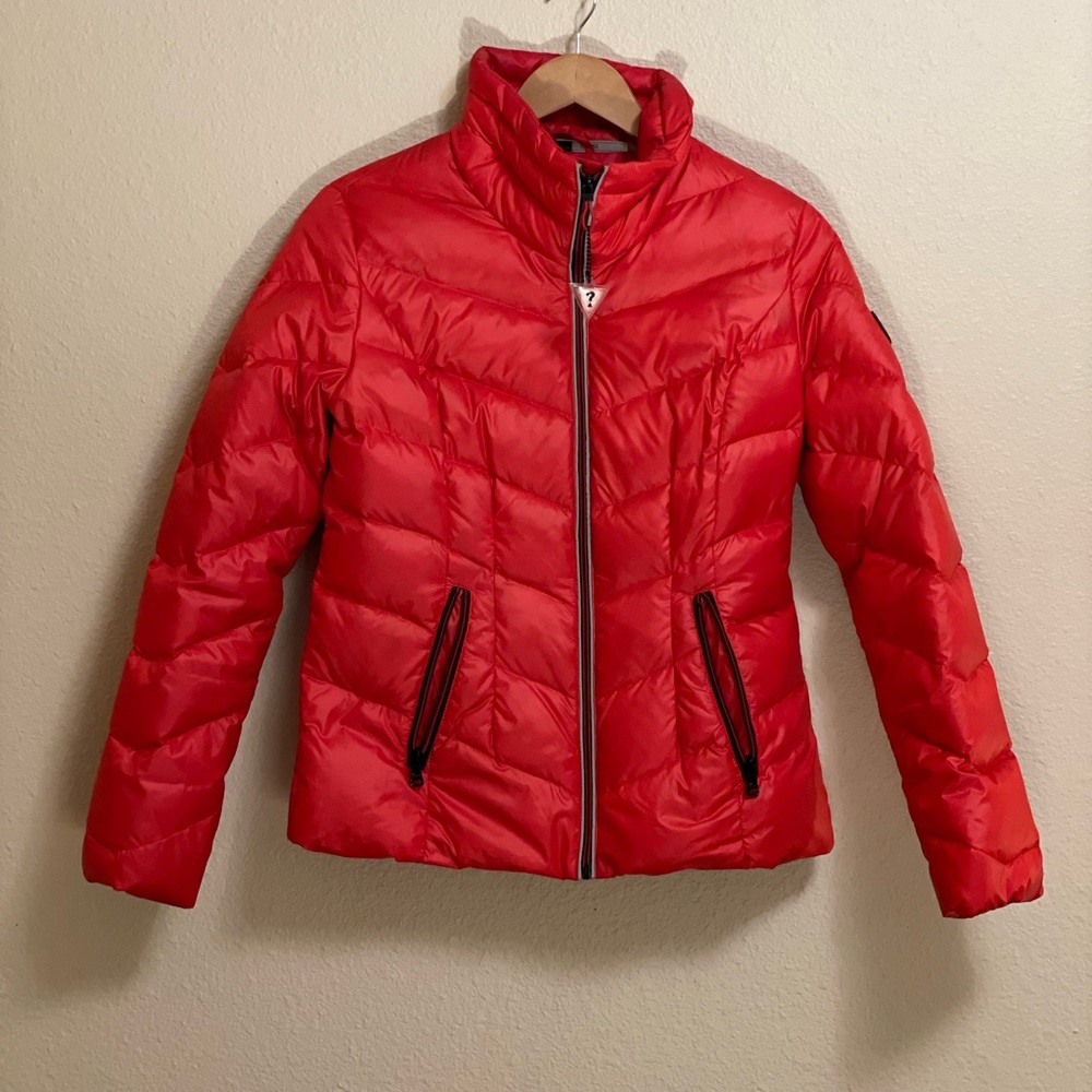 Guess Red Puffer Jacket